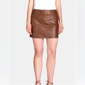 Madden NYC Washed Faux Leather Mini Skirt Size XXL